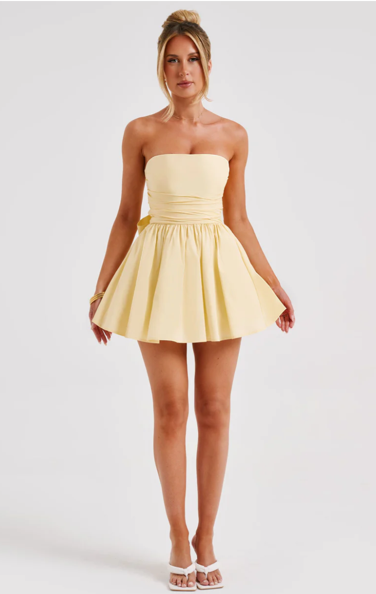 Katrina Mini Dress - Lemon