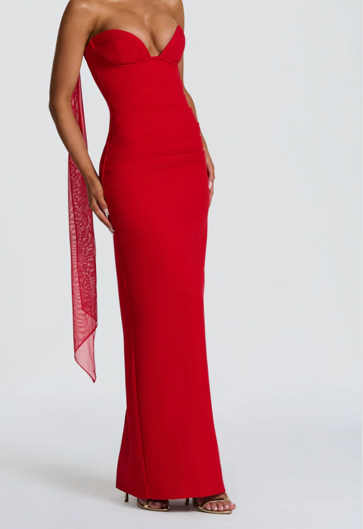 LINDSEY MAXI DRESS - RED