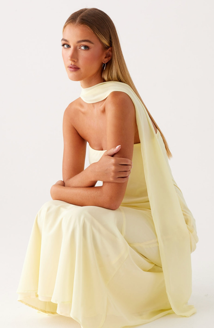 Under The Pagoda Maxi Dress - Yellow