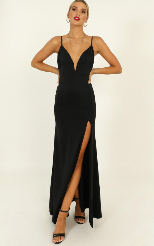 Belle of the ball maxi dress in Black