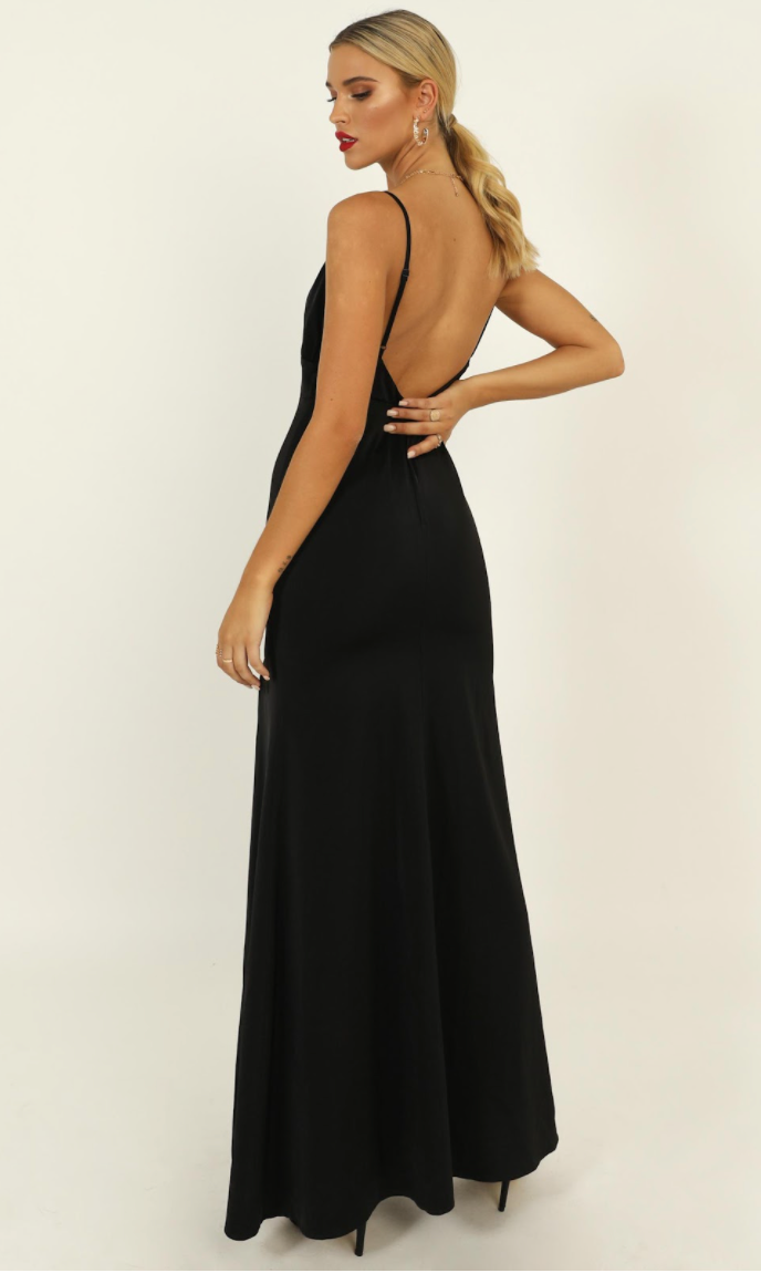 Belle of the ball maxi dress in Black