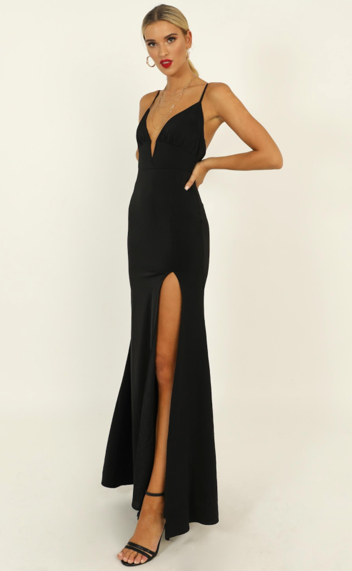 Belle of the ball maxi dress in Black